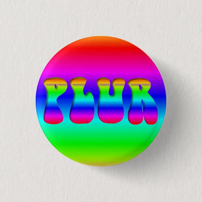 Rainbow Rave "PLUR" Pin (Front)