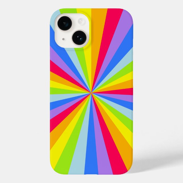 Rainbow rays pattern multi-coloured  Case-Mate iPhone case (Back)
