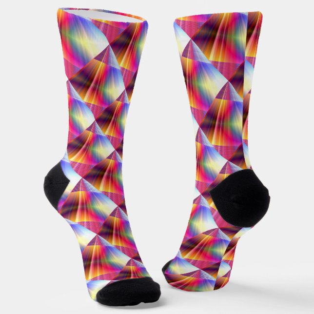 Rainbow Rays Socks (Angled)