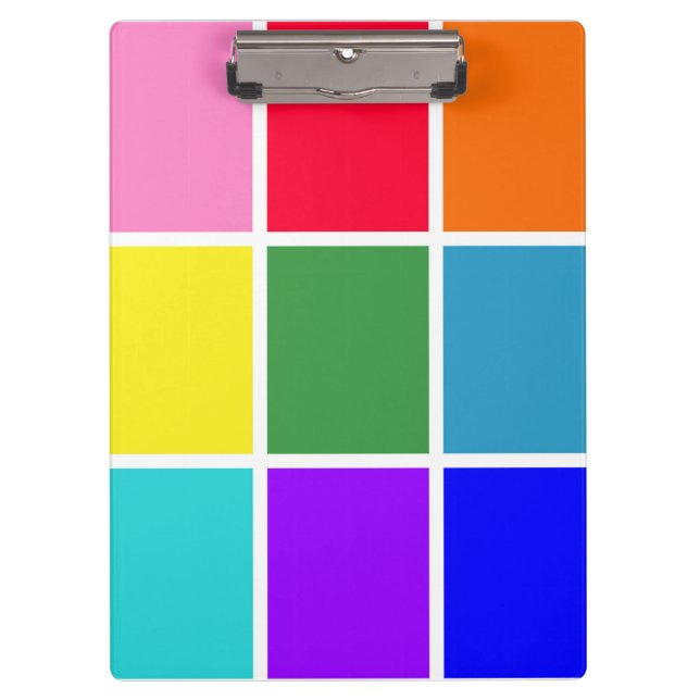 Rainbow Rectangles Clipboard (Front)