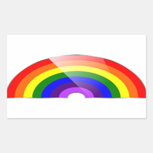 Rainbow Rectangular Sticker