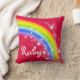 rainbow red orange - girls "your name" pillow (Blanket)