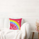 rainbow red orange - girls "your name" pillow (Couch)