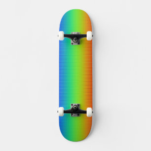 Rainbow Red Orange Yellow Green Blue Art Skateboard