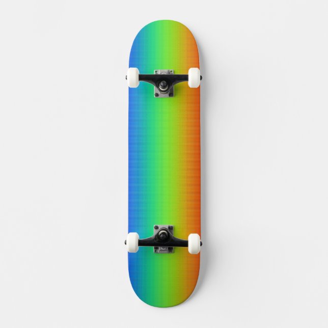 Rainbow Red Orange Yellow Green Blue Art Skateboard (Front)