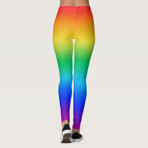 Rainbow red top, purple bottom leggings