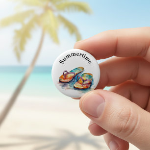 Rainbow Reef Flip Flops, custom 3 Cm Round Badge