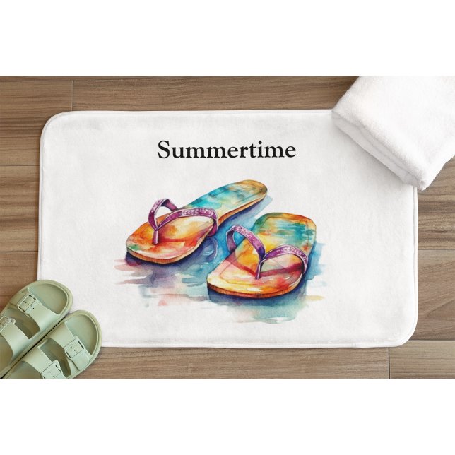 Rainbow Reef Flip Flops, custom Bath Mat (Creator Uploaded)