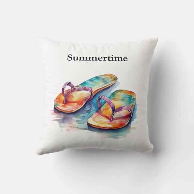 Rainbow Reef Flip Flops, custom Cushion (Back)