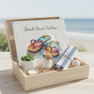 Rainbow Reef Flip Flops, custom Cutting Board