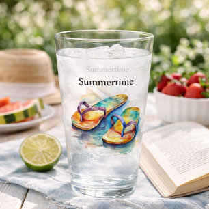 Rainbow Reef Flip Flops, custom Glass