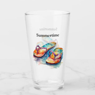 Rainbow Reef Flip Flops, custom Glass