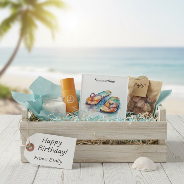 Rainbow Reef Flip Flops, custom Glass Coaster (Creator Uploaded)