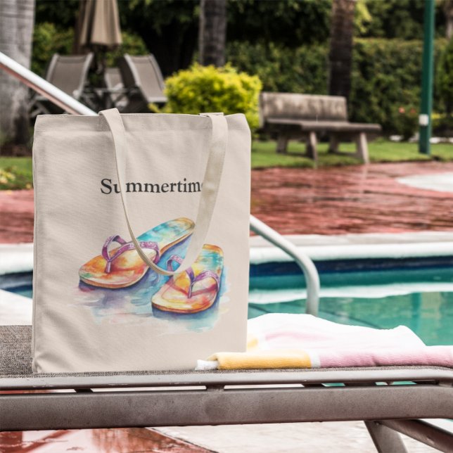 Rainbow Reef Flip Flops, custom Tote Bag (Creator Uploaded)