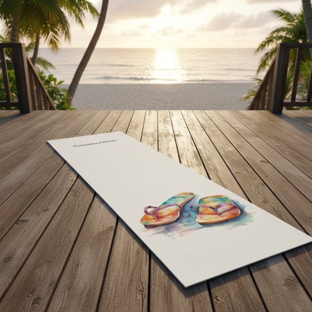 Rainbow Reef Flip Flops, custom Yoga Mat (Creator Uploaded)