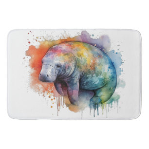 Rainbow Reef Manatee Bath Mat