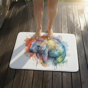 Rainbow Reef Manatee Bath Mat