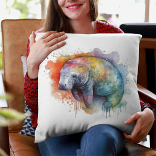 Rainbow Reef Manatee Cushion