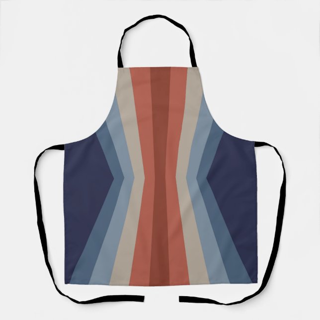Rainbow reflection in retro style apron (Front)