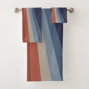 Rainbow reflection in retro style bath towel set