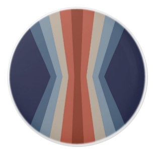 Rainbow reflection in retro style ceramic knob