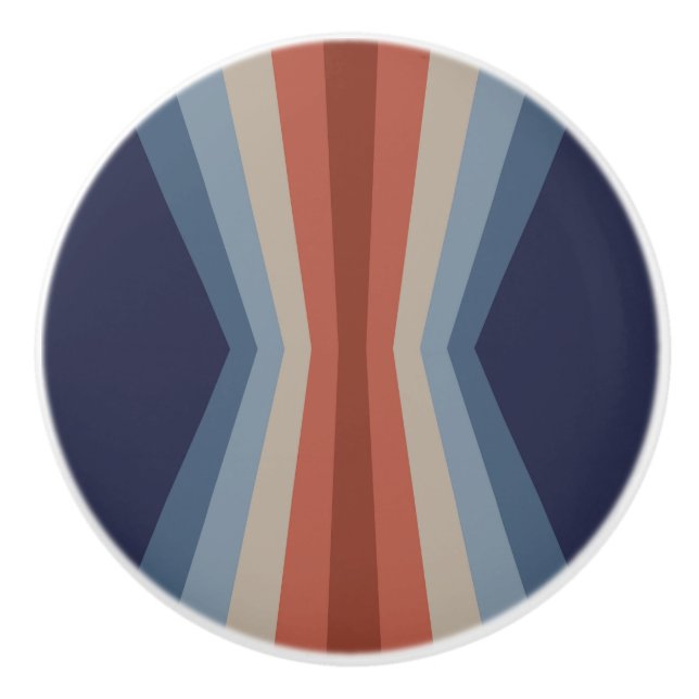Rainbow reflection in retro style ceramic knob (Front)