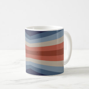 Rainbow reflection in retro style coffee mug