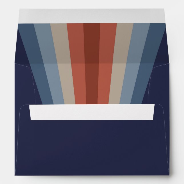 Rainbow reflection in retro style envelope (Back (Bottom))
