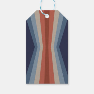 Rainbow reflection in retro style gift tags