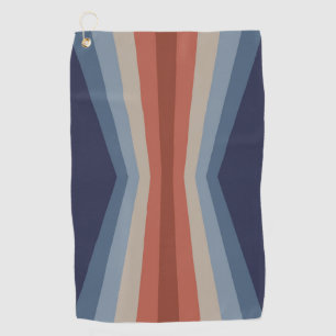 Rainbow reflection in retro style golf towel