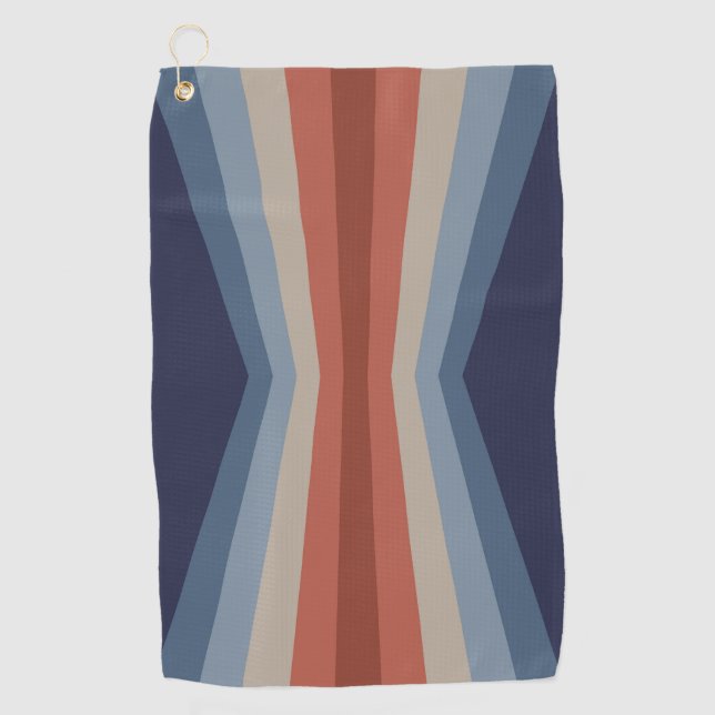 Rainbow reflection in retro style golf towel (Front)