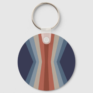 Rainbow reflection in retro style key ring