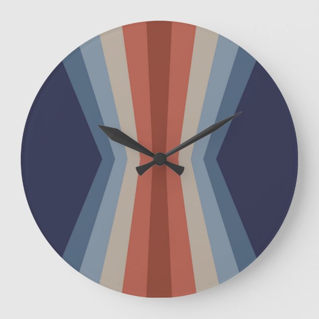 Rainbow reflection in retro style large clock (Front)