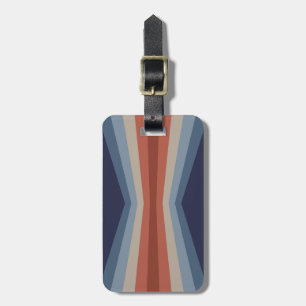 Rainbow reflection in retro style luggage tag