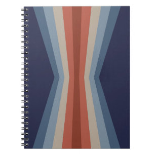 Rainbow reflection in retro style notebook