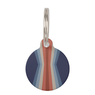 Rainbow reflection in retro style pet tag