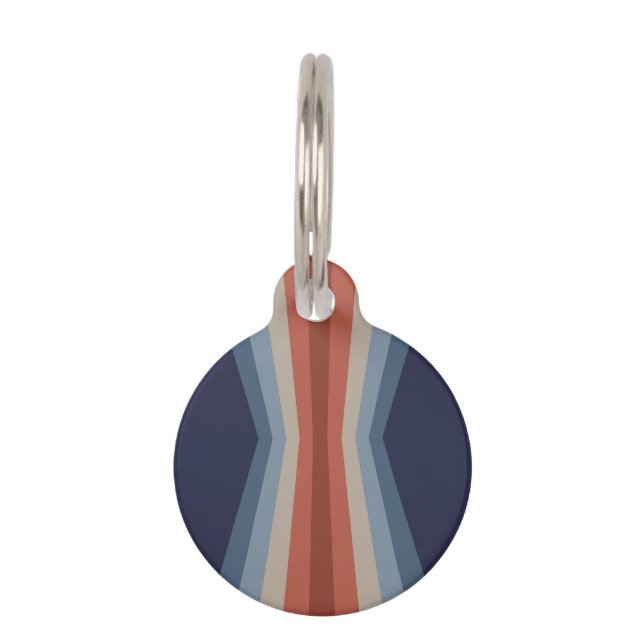 Rainbow reflection in retro style pet tag (Front)