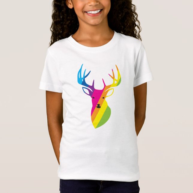 Rainbow Reindeer T-Shirt (Front)