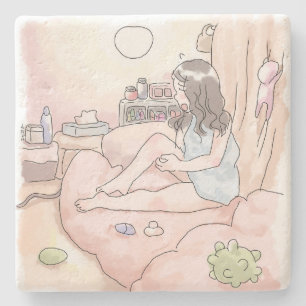 Rainbow Relaxation Stone Coaster