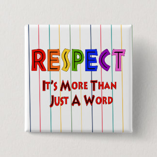 Rainbow Respect 15 Cm Square Badge