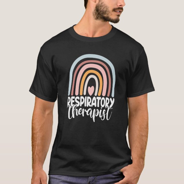 Rainbow Respiratory Therapy RT Therapist  Rrt Care T-Shirt (Front)