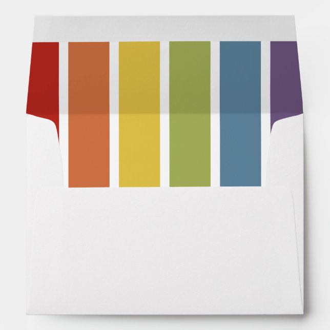 Rainbow Retro Colours Envelope (Back (Bottom))