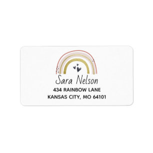 Rainbow Return Address Label