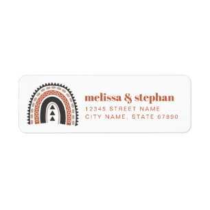 Rainbow Return Address Labels