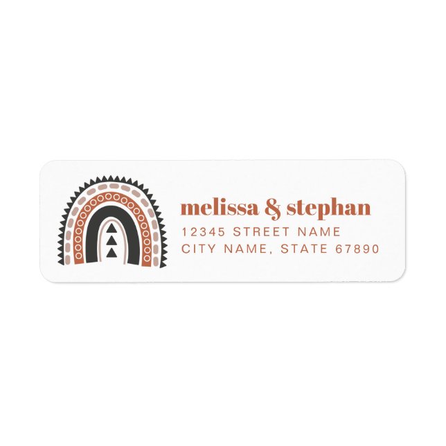 Rainbow Return Address Labels (Front)