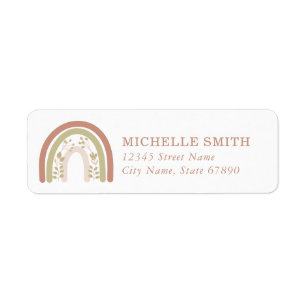 Rainbow Return Address Labels