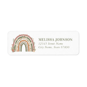 Rainbow Return Address Labels