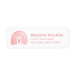 Rainbow Return Address Labels