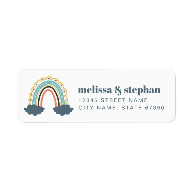 Rainbow Return Address Labels (Front)