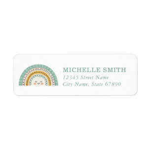Rainbow Return Address Labels